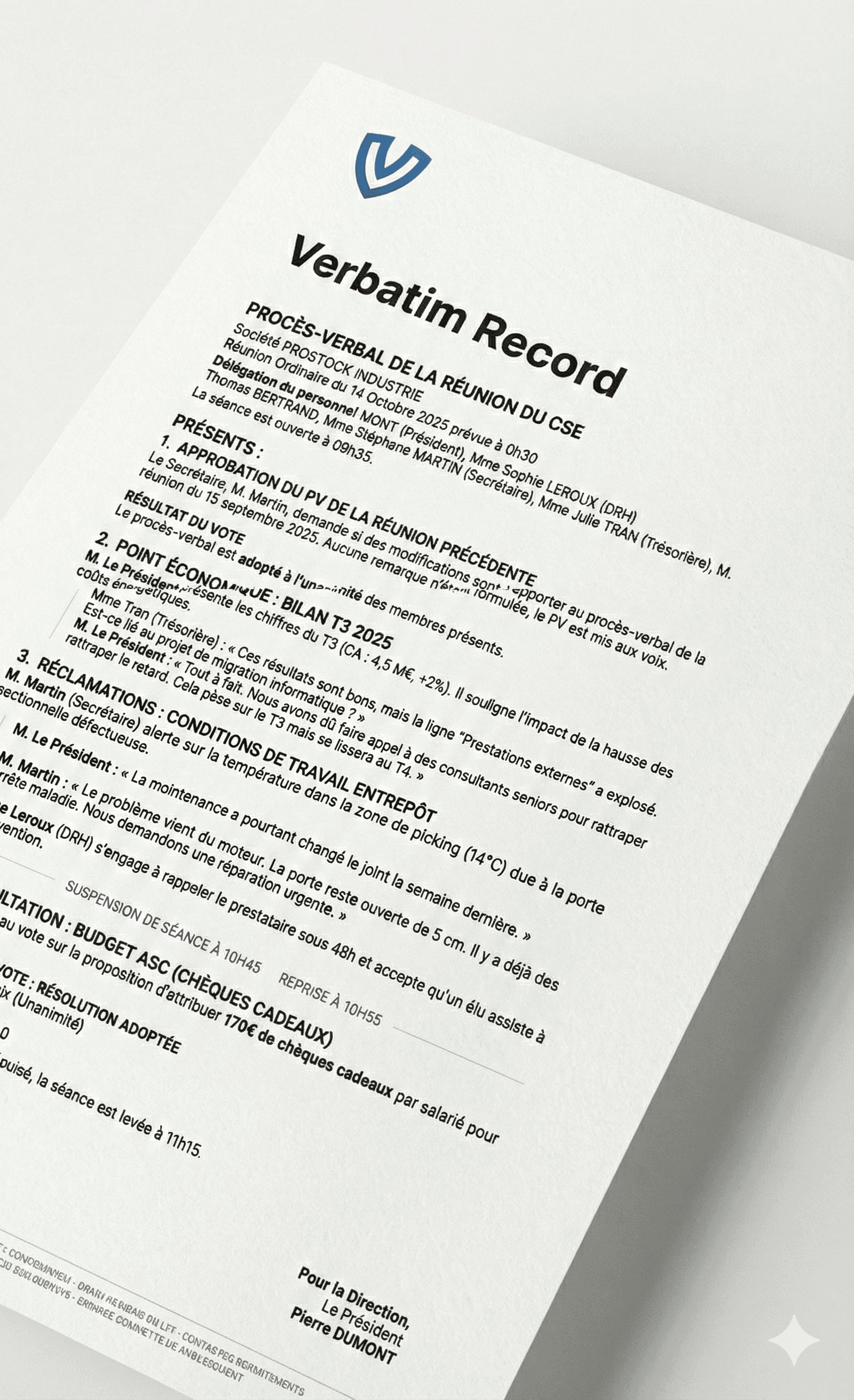 Exemple de PV Le Verbatim